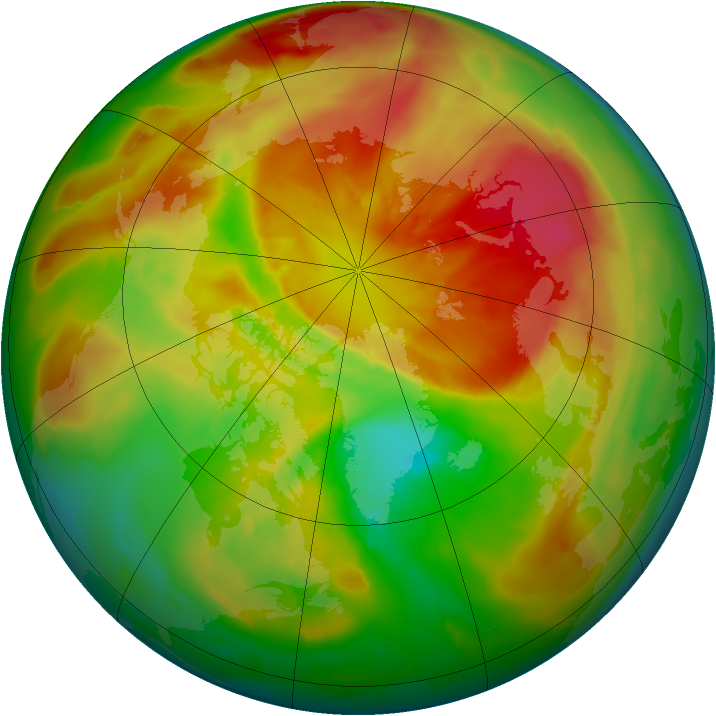 Arctic ozone map for 05 April 2012